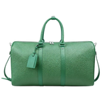 NorthTime Luggage Green Pebbled Leather Weekender Duffle Bag