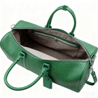 NorthTime Luggage Green Pebbled Leather Weekender Duffle Bag