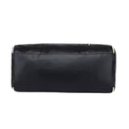 NorthTime Luggage Men's Black Leather Travel Duffle Bag with Shoulder Strap
