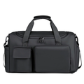 NorthTime Luggage Men's Black Nylon Carry-On Duffle Bag with Multiple Pockets