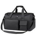 NorthTime Luggage Men's Black Nylon Carry-On Duffle Bag with Multiple Pockets