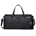 NorthTime Luggage Black Weekender Duffle Bag with Buckle Detail