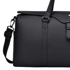 NorthTime Luggage Black Weekender Duffle Bag with Buckle Detail